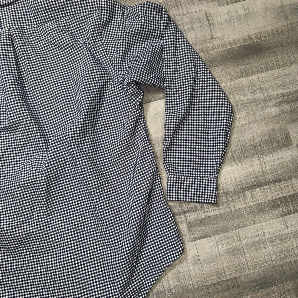 POLO RALPH LAUREN XL Black Checked Gingham Oxford Cotton LS Shirt Classic Fit